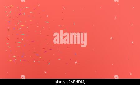 Background texture, smoot. Minimal colorific illustration mesh. Net space fantasy. Coral colored. A lot of stars art background picture. Colorful new Stock Vector