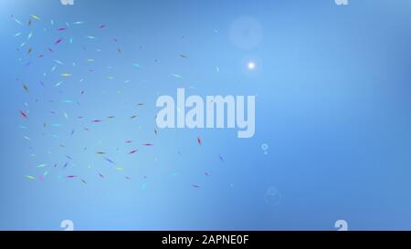 Plain colorific illustration theme. Background texture, modern. Fresh space fantasy. Cyan colored. Space background pattern. Colorful new space patter Stock Vector