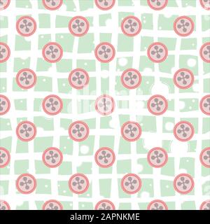 Seamless Pattern with buttons. Vector Illustration Stock Vector