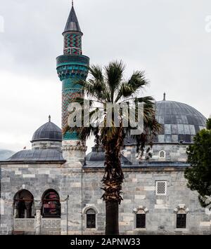 Profile of the Green Mosque of Iznik, Turkey in focus stacked image. Stock Photo