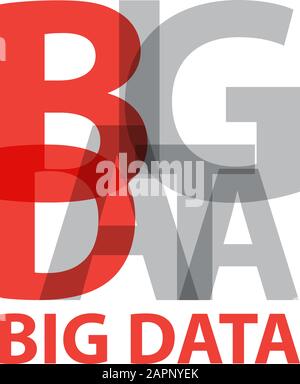 Vector big data. Broken text Stock Vector
