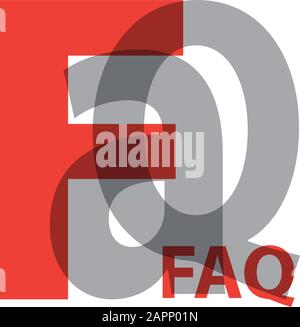 Vector faq. Broken text Stock Vector