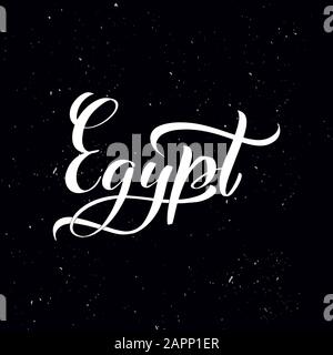 Handwritten calligraphy text, chalk on a blackboard Stock Vector