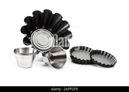 A set of baking molds on a white background Stock Photo