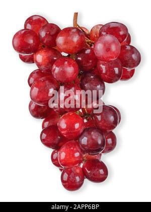 red grape isolated on white grape clipping path Stock Photo