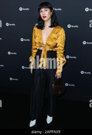 West Hollywood, United States. 23rd Jan, 2020. WEST HOLLYWOOD, LOS ANGELES, CALIFORNIA, USA - JANUARY 23: Alisa arrives at the Spotify Best New Artist 2020 Party held at The Lot Studios on January 23, 2020 in West Hollywood, Los Angeles, California, United States. (Photo by Xavier Collin/Image Press Agency) Credit: Image Press Agency/Alamy Live News Stock Photo