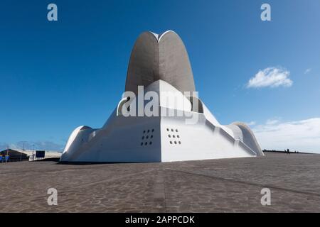 Santa Cruz the Tenerife, Spain  Beautiful view on The Auditorio de Tenerife - Adan Martin in Santa Cruz, Tenerife, Canary Island, Spain Stock Photo