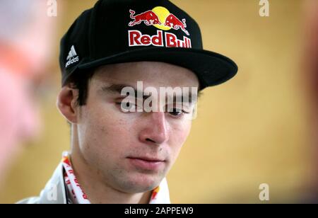Oberstdorf, Germany. 24th Jan, 2020. Nordic ski/combination: World Cup, the Nordic combined skier Vinzenz Geiger is standing by for an interview. Credit: Karl-Josef Hildenbrand/dpa/Alamy Live News Stock Photo