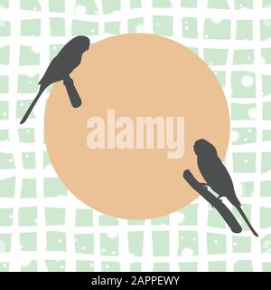 Two bird Flat Icon. Vector Illustration Stock Vector