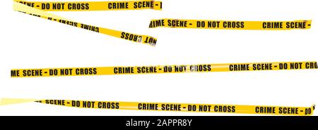 Yellow Police Tape Stock Vector