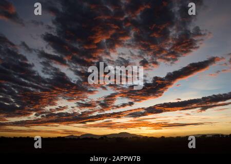 Sunrise, Ndutu, Ngorongoro Conservation Area, Serengeti, Tanzania Stock Photo