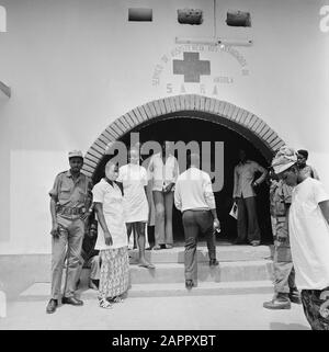 Zaire (formerly Belgian Congo)  Group of people at a hospital of the Angolan liberation movement FNLA north of Kinshasa Date: October 24, 1973 Location: Congo, Zaire Keywords: resistance movements, hospitals Stock Photo