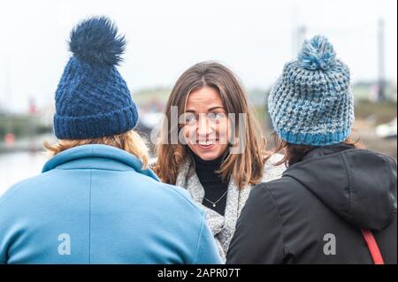 Bantry, West Cork, Ireland. 24th Jan, 2020. Election candidate Cllr. Holly Cairns (Social Democrats) was in Bantry Market today, canvassing for votes with her team. Credit: AG News/Alamy Live News Stock Photo