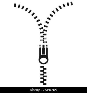 Zipper silhouette icon. Fastener. Editable vector Stock Vector Image ...