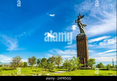 Mother Armenia, a monumental statue in Gyumri, Armenia Stock Photo
