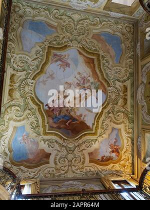 Fresco Giuseppe Angeli e Girolamo Mengozzi Colonna, Villa Widmann ...