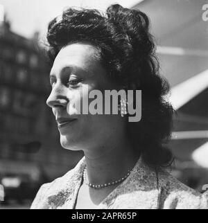 Dutch farmers are going to set up a business in France  Portrait of a woman Date: 1945 Location: France Keywords: agriculture, World War II Stock Photo