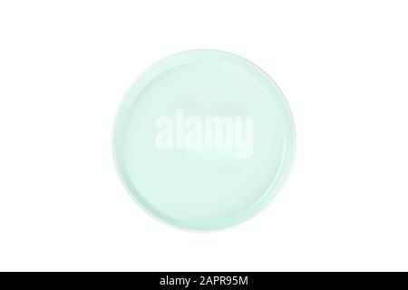 Green clean plate isolated on white background. Kitchen, serving Stock Photo