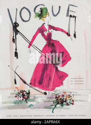 Cover of French Vogue April 1948 Stock Photo