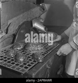 Manufacture of Easter eggs Date: March 16, 1947 Keywords: Easter Eggs Stock Photo