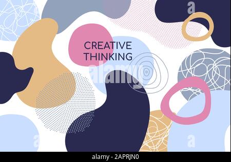 Abstract geometric shapes flat design style illustration Stock Vector