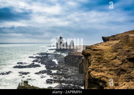 Londrangar Cliffs in Snaefellsness; Iceland Stock Photo