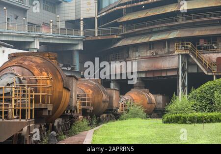 Capital Steel Plant, Beijing in 2011 Stock Photo