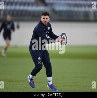 SCOTLAND TEAM EMBARGOED MEDIA ACCESS(FOR USE SATURDAY 25th JANUARY 20 ) .Oriam Sports Performance Centre, Riccarton, Edinburgh, Scotland. UK .20th January 20. Scottish Rugby training session ahead of 2020 Guinness Six Nations matches. Ali Price (Glasgow Warriors) Credit: eric mccowat/Alamy Live News Stock Photo