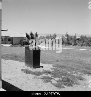 Memorial in the kibbutz Revivim in the Negev Desert Date: undated Location: Israel, Revivim Keywords: memorials, kibbutz Stock Photo