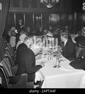 50th anniversary cigar factory Karel I Eindhoven  Invited guests to the dinner Date: 1 January 1950 Location: Eindhoven Keywords: factories, meals, tobacco industry Stock Photo