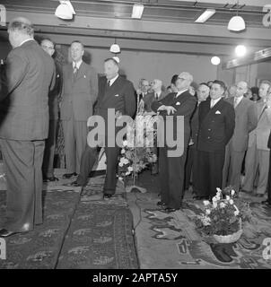 50th anniversary cigar factory Karel I Eindhoven  Invited guests in line during reception Date: 1 January 1950 Location: Eindhoven Keywords: factories, receptions, tobacco industry Stock Photo