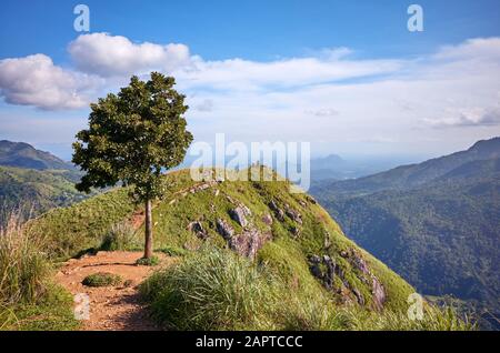 Little Adams Peak on a sunny day, Sri Lanka. Stock Photo