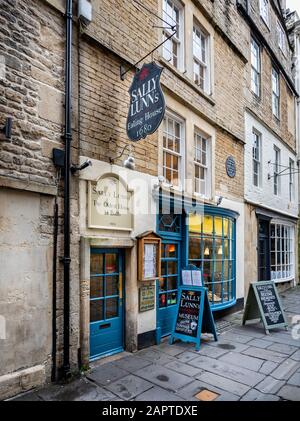 Sally Lunn's Eating House  - the oldest house in Bath, in Bath, Somerset, UK on 23 January 2020 Stock Photo