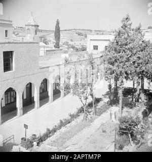 Middle East 1950-1955: Jerusalem  The Pretorium Annotation: At the time of the recording, Jerusalem was in Jordan Date: 1950 Location: Israel, Jerusalem, Jordan Keywords: buildings Stock Photo