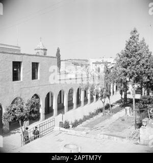 Middle East 1950-1955: Jerusalem  The Pretorium Annotation: At the time of the recording, Jerusalem was in Jordan Date: 1950 Location: Israel, Jerusalem, Jordan Keywords: buildings Stock Photo