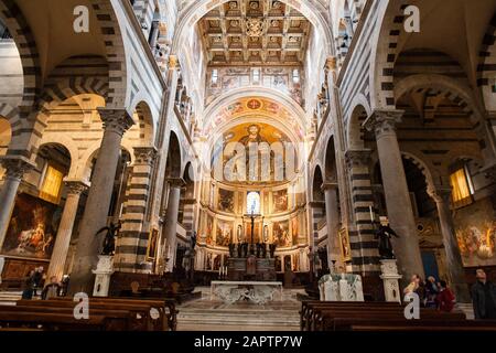 The interior of the Pisa Cathedral (Duomo di Pisa). Stock Photo