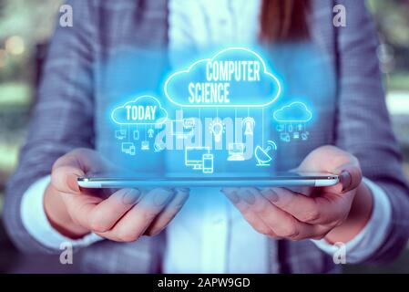 Handwriting text writing Computer Science. Conceptual photo study of both computer hardware and software design Stock Photo