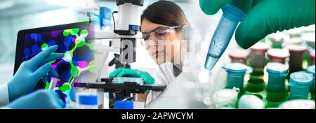 Biotechnology research Stock Photo