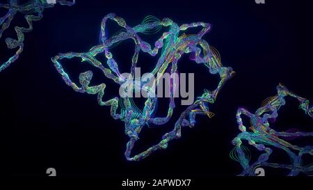 Protein folding, illustration Stock Photo - Alamy