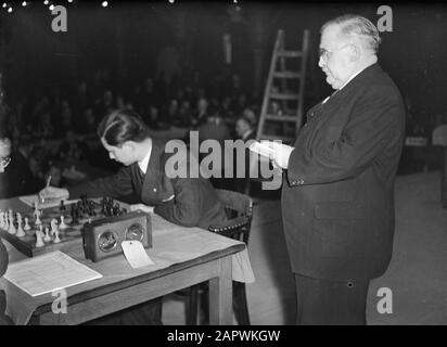 World championship chess in The Hague (1948). Keres vs. Euwe World