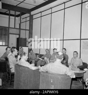 War volunteers in Malacca and Indonesia  Military in meeting Date: February 1946 Keywords: military, Meetings Stock Photo