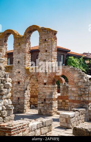 Church of Saint Sofia Ruins in Nessebar, Bulgaria Stock Photo