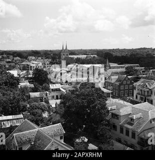 Journey to Suriname and the Netherlands Antilles  View over Paramaribo Date: 1947 Location: Paramaribo, Suriname Keywords: city images Stock Photo