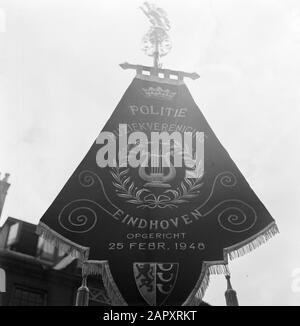 50th anniversary cigar factory Karel I Eindhoven  Banner of Police Music Association Eindhoven Date: 1 January 1950 Location: Eindhoven Keywords: factories, tobacco industry, banners Stock Photo