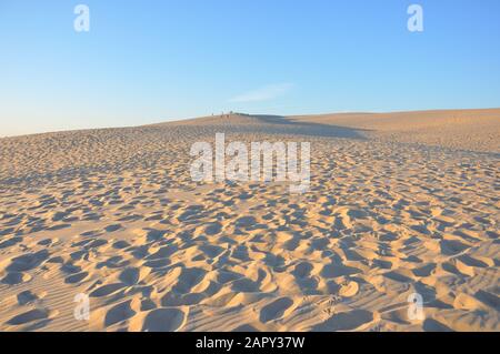 holidays around the Arcachon bay and the pilat dune, France. summer evening on the beach Stock Photo