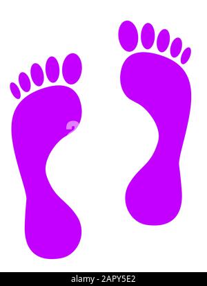 purple footprint