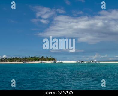 The idyllic Kalanggaman Island near Leyte in the Philippines Stock Photo