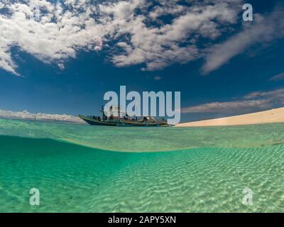 The idyllic Kalanggaman Island near Leyte in the Philippines Stock Photo