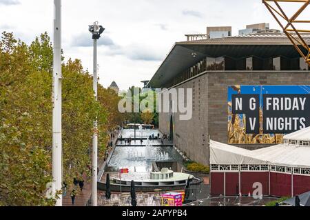 Melbourne, Australia - April 21, 2017: National Galley Victoria building view from above Stock Photo