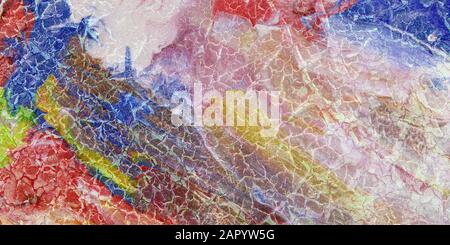 glossy multicolor marble background texture with veins Stock Photo